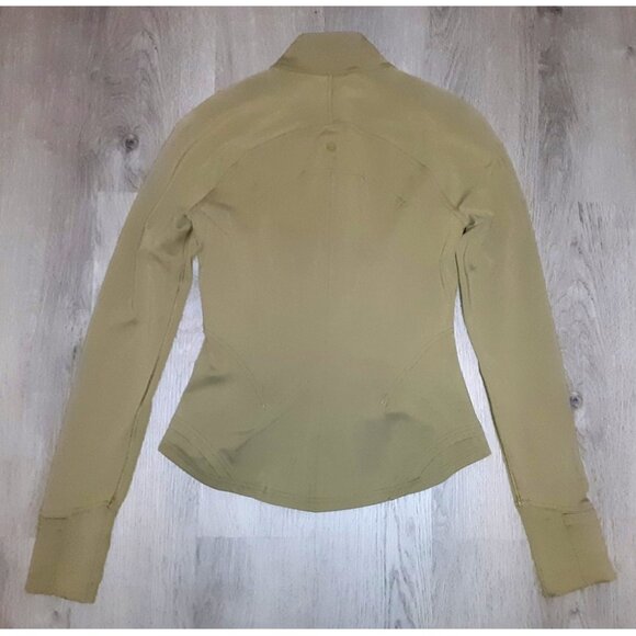 Lululemon InStill Full Zip Jacket Bronze Green Size 6 Activewear Running Yoga - Picture 11 of 14